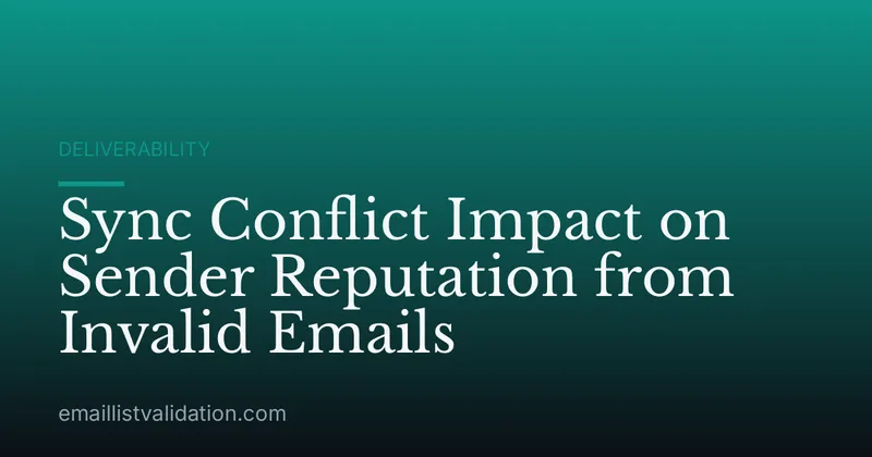 Sync Conflict Impact on Sender Reputation from Invalid Emails