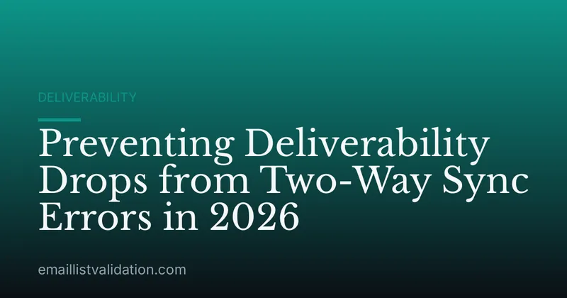 Preventing Deliverability Drops from Two-Way Sync Errors in 2026