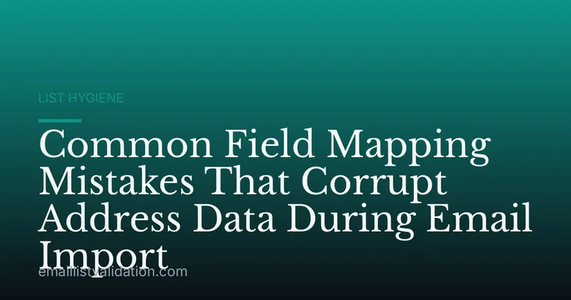 Common Field Mapping Mistakes That Corrupt Address Data During Email Import