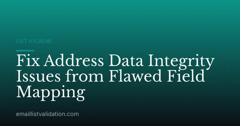 Fix Address Data Integrity Issues from Flawed Field Mapping