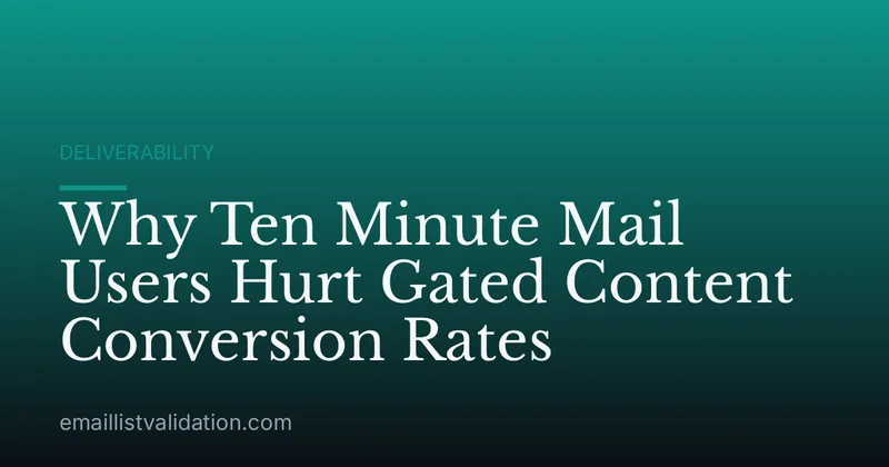 Why Ten Minute Mail Users Hurt Gated Content Conversion Rates