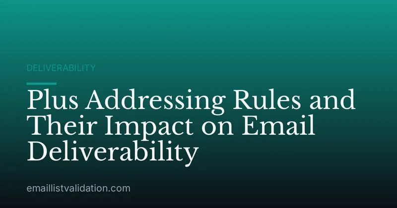 Plus Addressing Rules and Their Impact on Email Deliverability