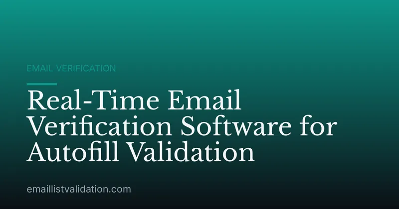 Real-Time Email Verification Software for Autofill Validation