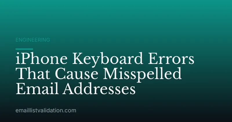 iPhone Keyboard Errors That Cause Misspelled Email Addresses