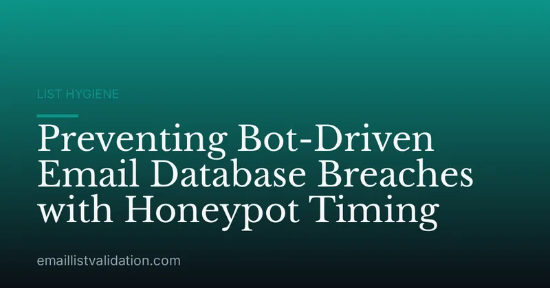 Preventing Bot-Driven Email Database Breaches with Honeypot Timing