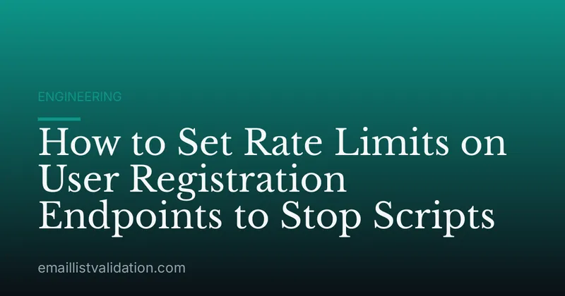 How to Set Rate Limits on User Registration Endpoints to Stop Scripts