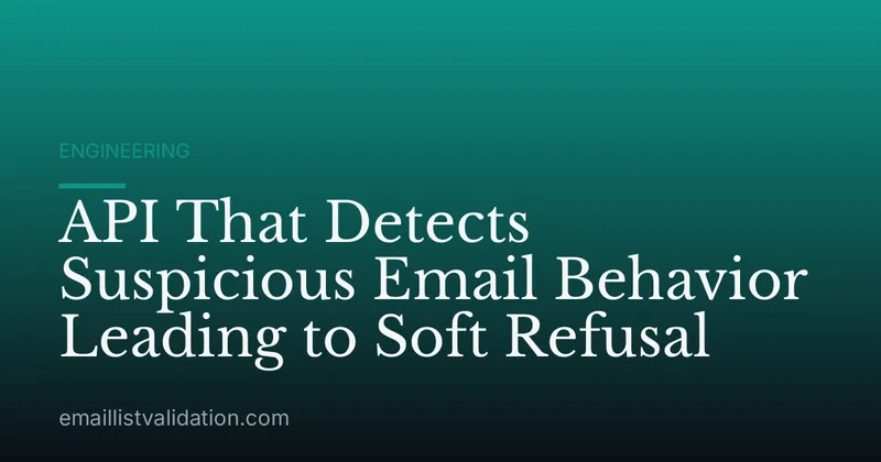 API That Detects Suspicious Email Behavior Leading to Soft Refusal