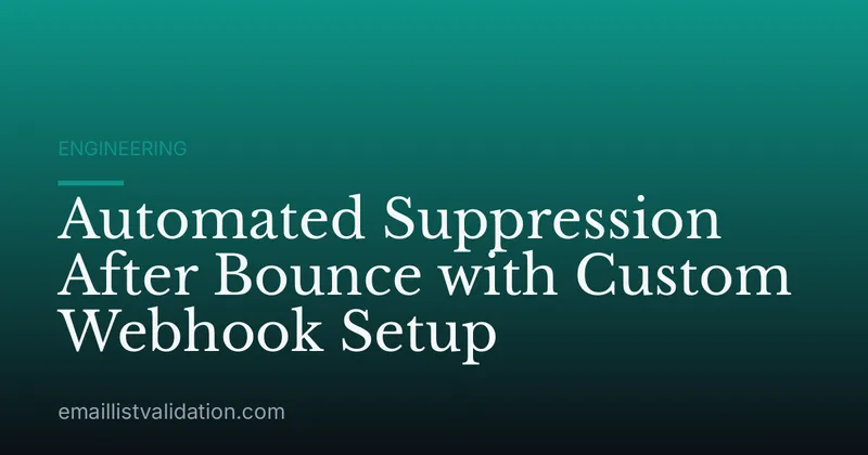 Automated Suppression After Bounce with Custom Webhook Setup