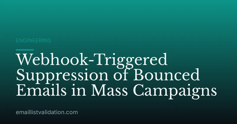 Webhook-Triggered Suppression of Bounced Emails in Mass Campaigns