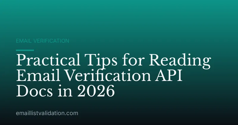 Practical Tips for Reading Email Verification API Docs in 2026