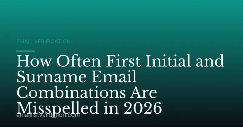 How Often First Initial and Surname Email Combinations Are Misspelled in 2026