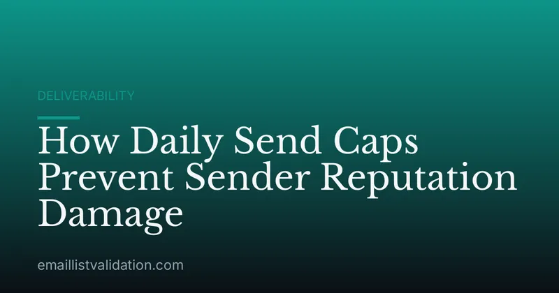 How Daily Send Caps Prevent Sender Reputation Damage