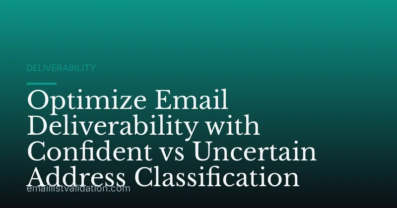 Optimize Email Deliverability with Confident vs Uncertain Address Classification