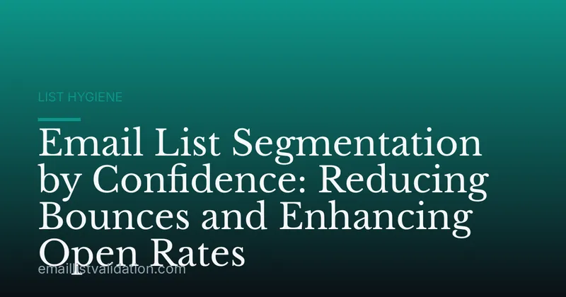 Email List Segmentation by Confidence: Reducing Bounces and Enhancing Open Rates
