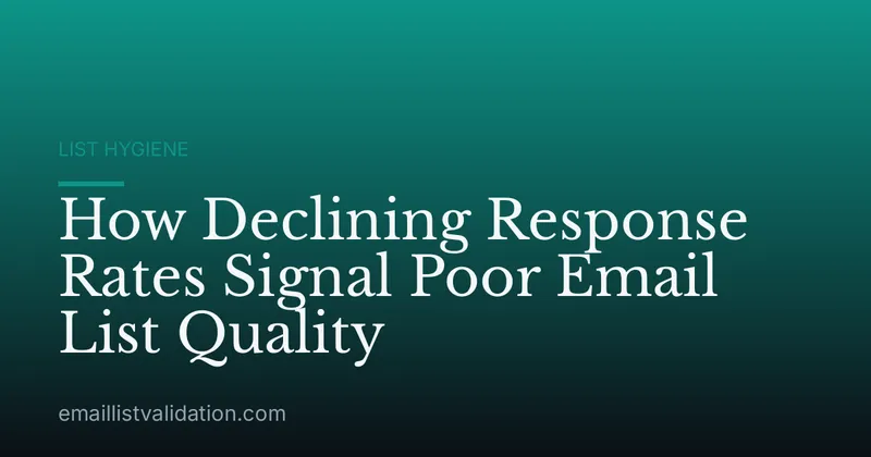 How Declining Response Rates Signal Poor Email List Quality