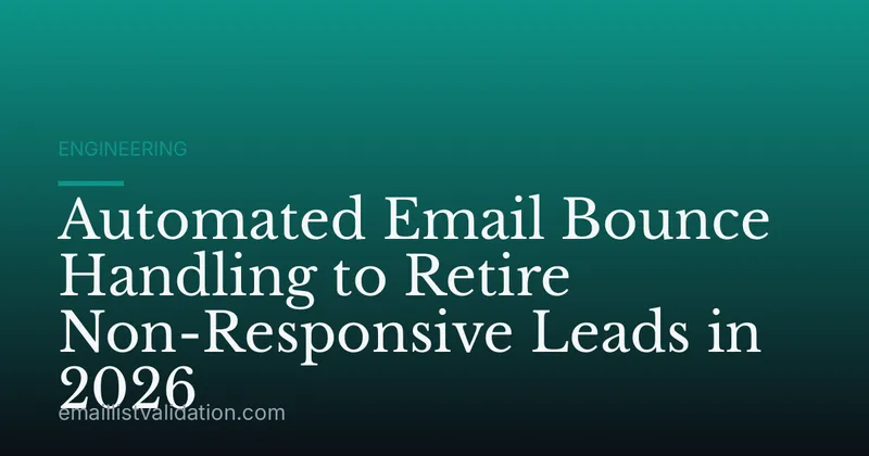 Automated Email Bounce Handling to Retire Non-Responsive Leads in 2026