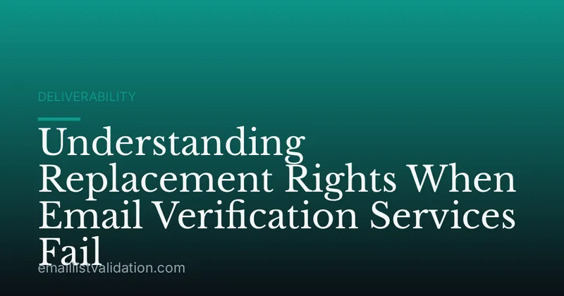 Understanding Replacement Rights When Email Verification Services Fail