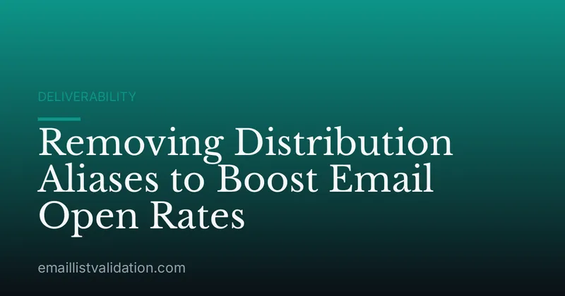 Removing Distribution Aliases to Boost Email Open Rates