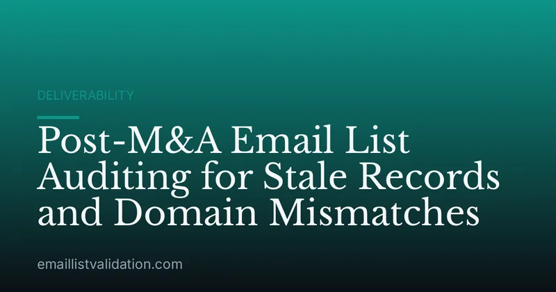 Post-M&A Email List Auditing for Stale Records and Domain Mismatches