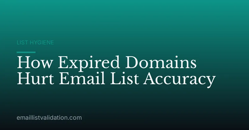 How Expired Domains Hurt Email List Accuracy