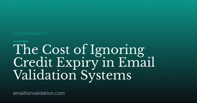 The Cost of Ignoring Credit Expiry in Email Validation Systems