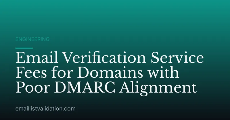 Email Verification Service Fees for Domains with Poor DMARC Alignment