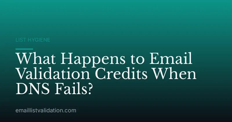 What Happens to Email Validation Credits When DNS Fails?