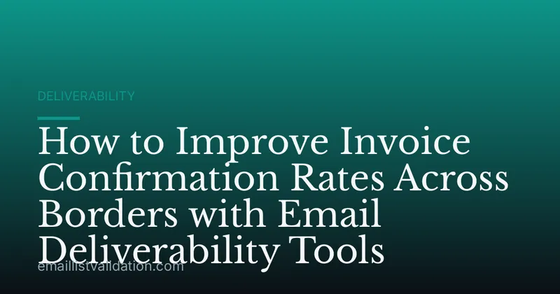 How to Improve Invoice Confirmation Rates Across Borders with Email Deliverability Tools