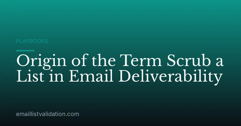 Origin of the Term Scrub a List in Email Deliverability