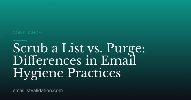 Scrub a List vs. Purge: Differences in Email Hygiene Practices