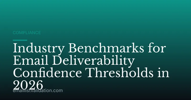 Industry Benchmarks for Email Deliverability Confidence Thresholds in 2026