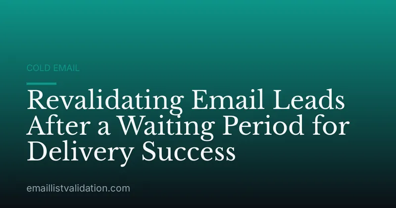 Revalidating Email Leads After a Waiting Period for Delivery Success
