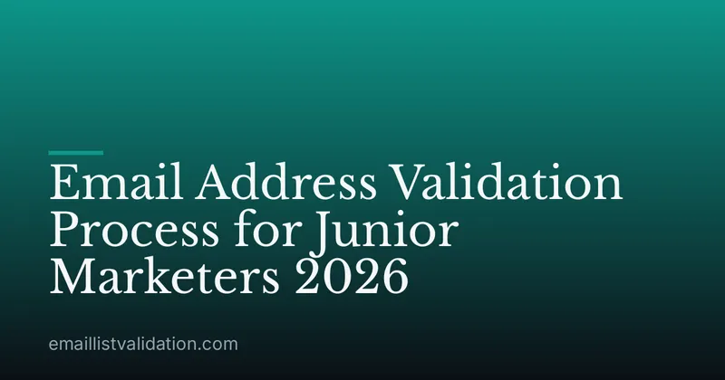 Email Address Validation Process for Junior Marketers 2026
