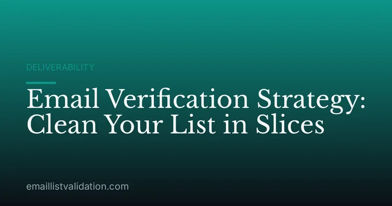 Email Verification Strategy: Clean Your List in Slices