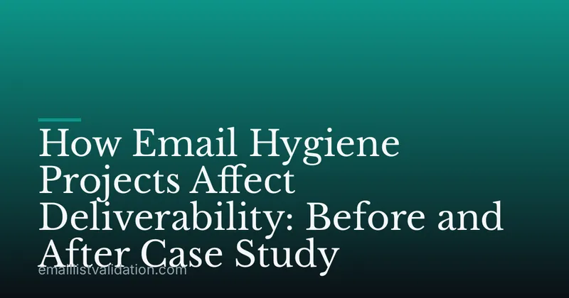How Email Hygiene Projects Affect Deliverability: Before and After Case Study