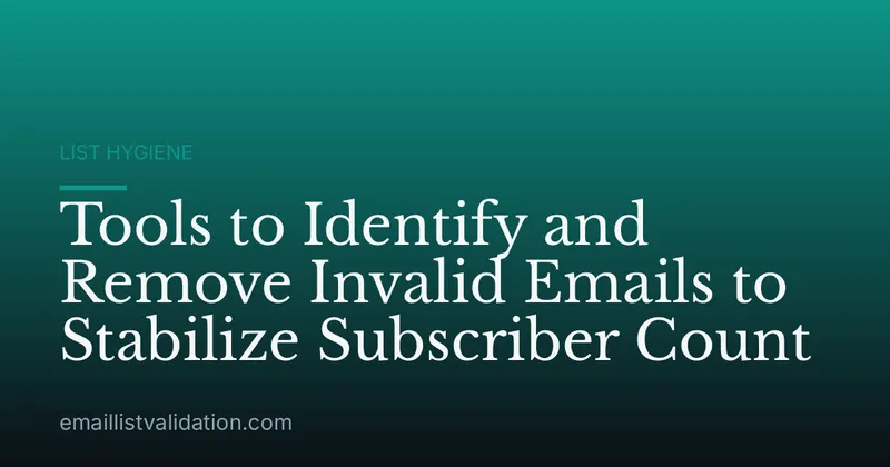 Tools to Identify and Remove Invalid Emails to Stabilize Subscriber Count