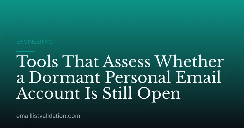 Tools That Assess Whether a Dormant Personal Email Account Is Still Open