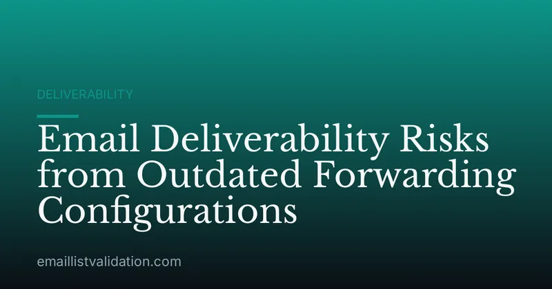 Email Deliverability Risks from Outdated Forwarding Configurations