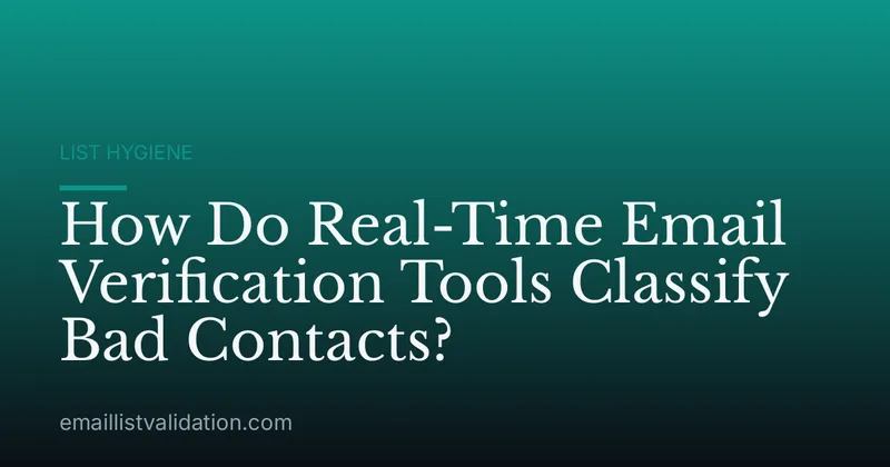 How Do Real-Time Email Verification Tools Classify Bad Contacts?