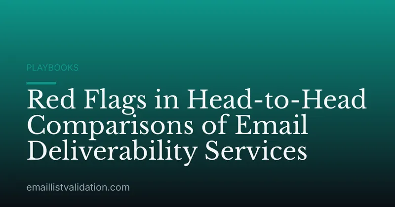 Red Flags in Head-to-Head Comparisons of Email Deliverability Services