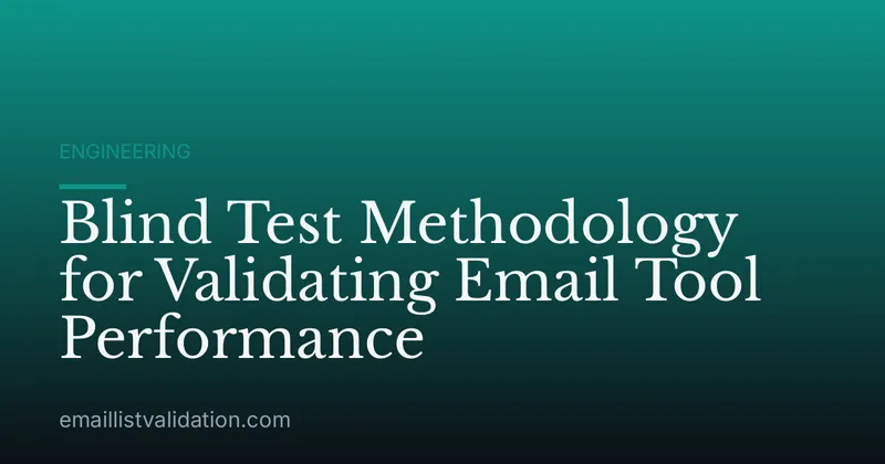 Blind Test Methodology for Validating Email Tool Performance