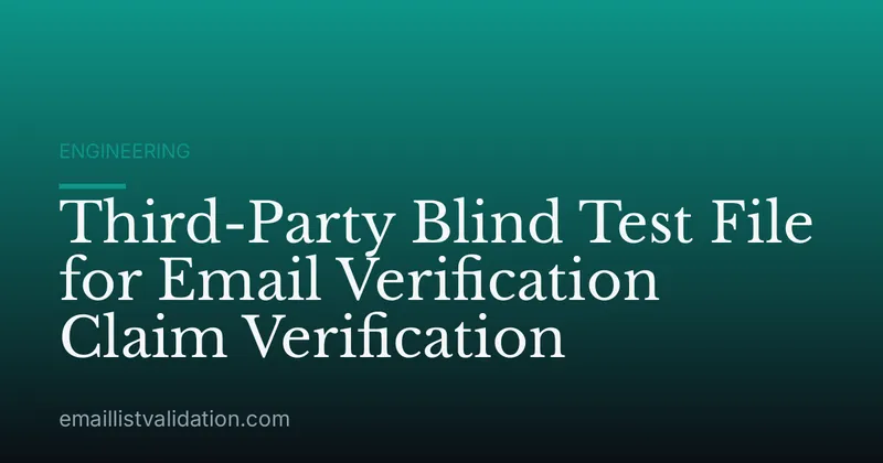 Third-Party Blind Test File for Email Verification Claim Verification