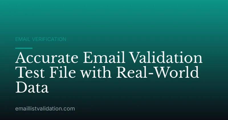 Accurate Email Validation Test File with Real-World Data