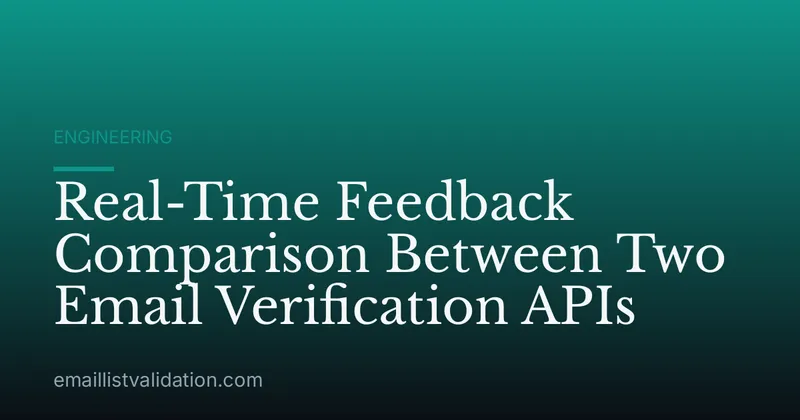 Real-Time Feedback Comparison Between Two Email Verification APIs