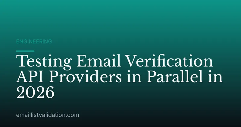 Testing Email Verification API Providers in Parallel in 2026