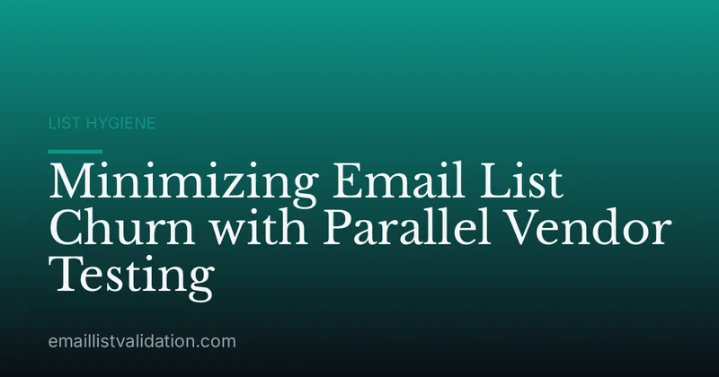 Minimizing Email List Churn with Parallel Vendor Testing
