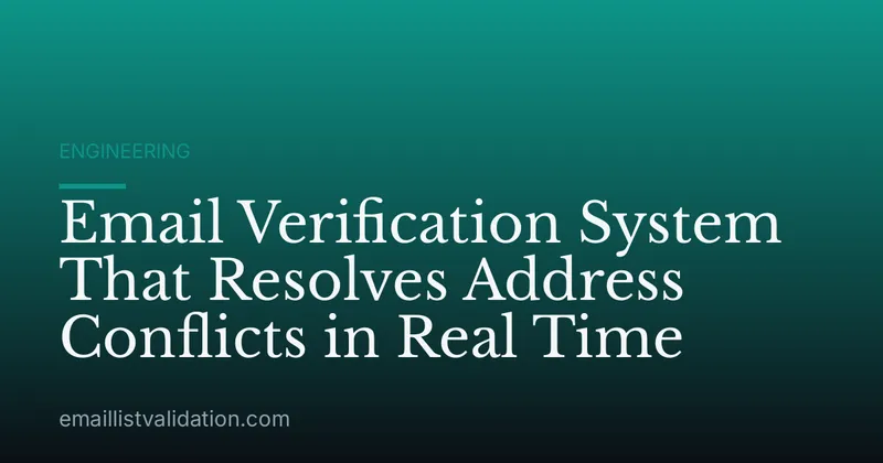 Email Verification System That Resolves Address Conflicts in Real Time