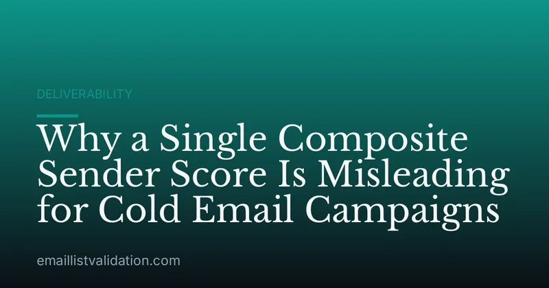 Why a Single Composite Sender Score Is Misleading for Cold Email Campaigns