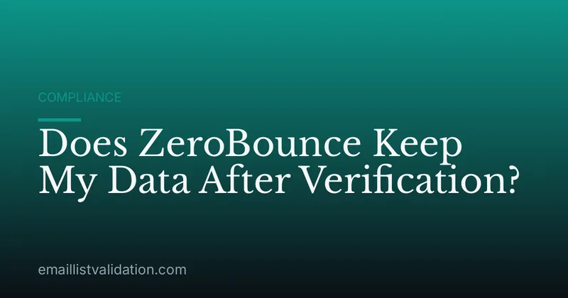 Does ZeroBounce Keep My Data After Verification?