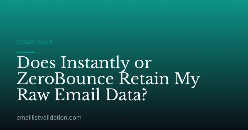 Does Instantly or ZeroBounce Retain My Raw Email Data?
